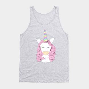 Rainbow Unicorn Pink Tank Top